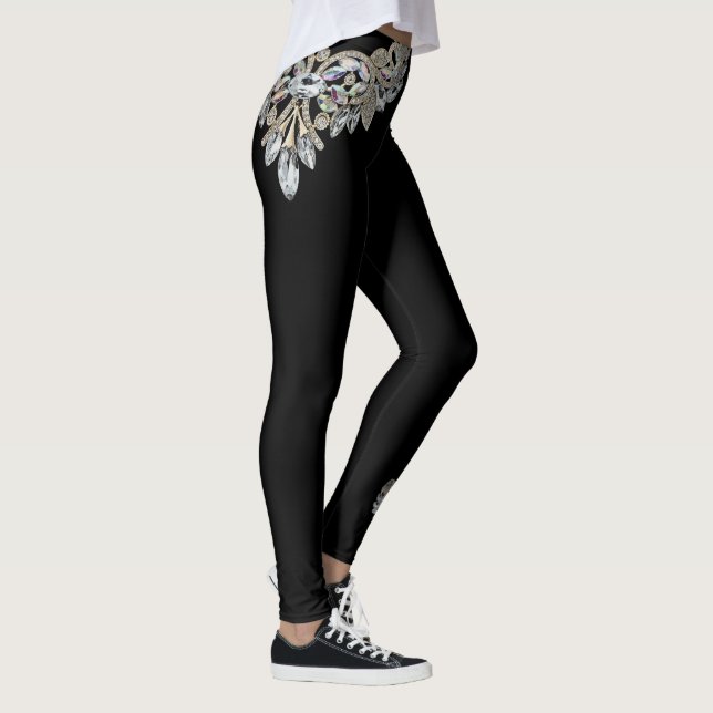Leggings Polainas de la impresión del collar de diamantes (Derecha)