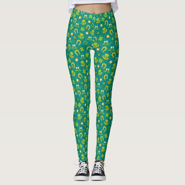 Leggings Polainas de la impresión del día de San Patricio (Anverso)