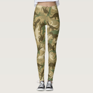 Leggings Polainas de la impresión del dinosaurio del