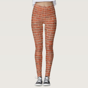 Leggings polainas de la impresión del ladrillo