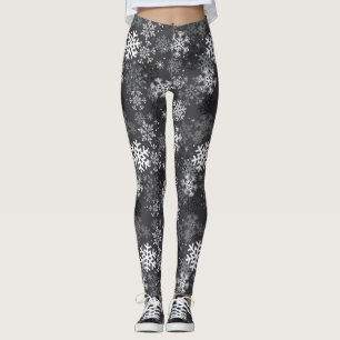 Leggings Polainas de la impresión del modelo del copo de
