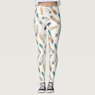 Leggings Polainas de la impresión del nativo americano