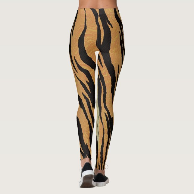 Leggings Polainas de la impresión del tigre (Reverso)
