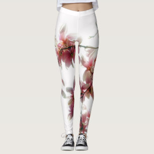Leggings Polainas de la impresión fotográfica del flor de