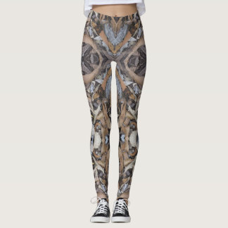 Leggings Polainas de la litera de la hoja de Koa