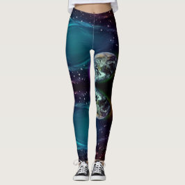 Leggings Polainas de la luna, del planeta y de las