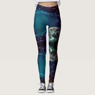 Leggings Polainas de la luna, del planeta y de las