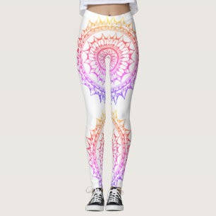 Leggings Polainas de la mandala del arco iris
