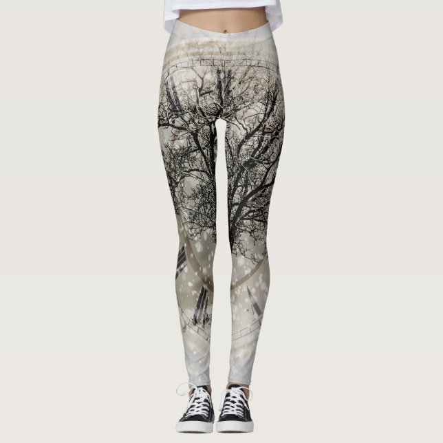 Leggings Polainas de la mandala para la yoga y Pilates (Anverso)