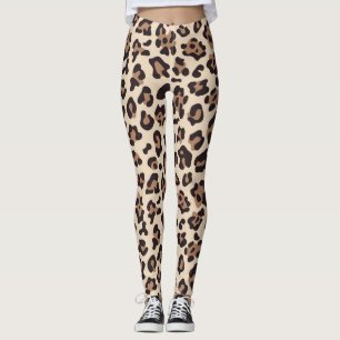 Leggings Polainas de la moda del estampado leopardo de las