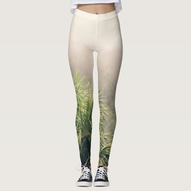 Leggings Polainas de la niebla de la selva tropical (Anverso)