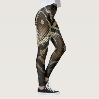 Leggings Polainas de la piel de serpiente