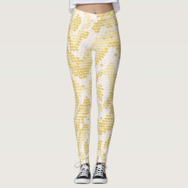 Leggings Polainas de la piel de serpiente del albino