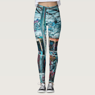 Leggings Polainas de la pintada del arte de la calle