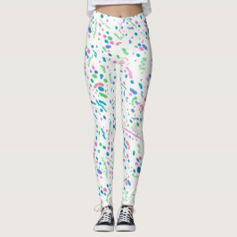Leggings Polainas de la pintura de la salpicadura