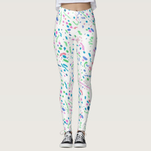 Leggings Polainas de la pintura de la salpicadura