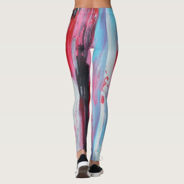 Leggings Polainas de la precipitación de Rasberry (Reverso)