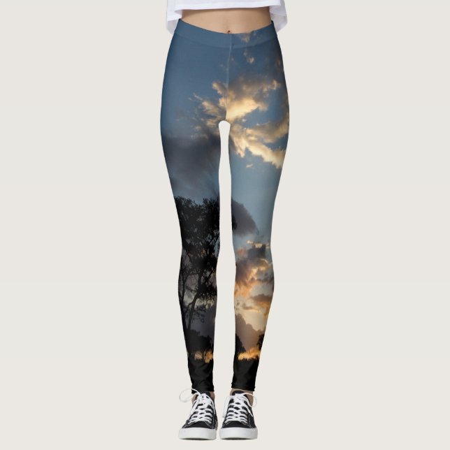 Leggings Polainas de la puesta del sol (Anverso)