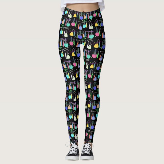 Leggings Polainas de la reacción de la química (Anverso)