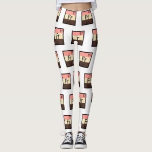 Leggings Polainas de la tabla periódica del franco del
