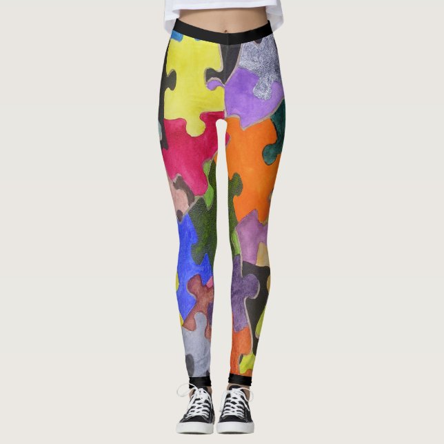 Leggings Polainas de la trayectoria del autismo (Anverso)