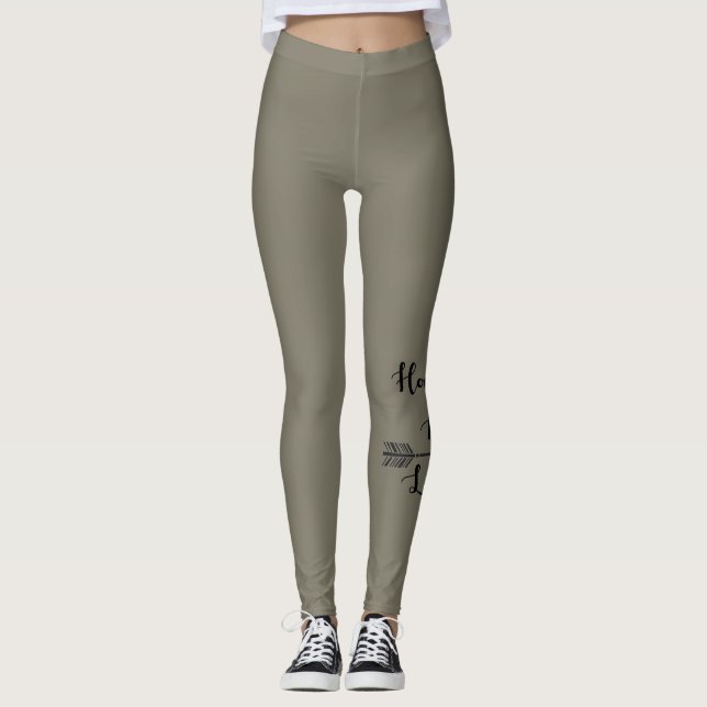 Leggings Polainas de la vida de la mamá del hockey (Anverso)
