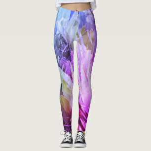 Leggings Polainas de la yoga con diseño floral caprichoso