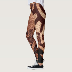 Leggings Polainas de la yoga "de Brown de la declaración