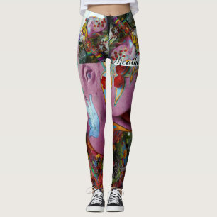 Leggings Polainas de la yoga de la paz del elefante