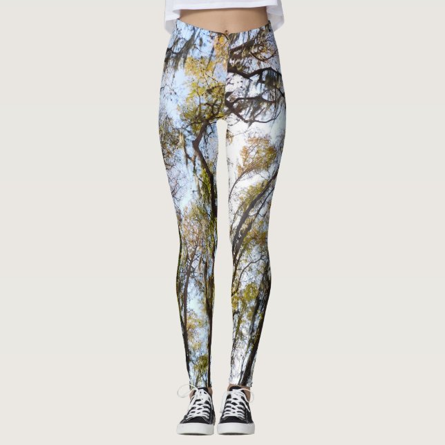 Leggings polainas de la yoga del árbol (Anverso)