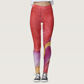 Leggings Polainas de la yoga del escarlata de CALactive