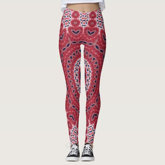 Leggings Polainas de la yoga del modelo del medallón del (Anverso)