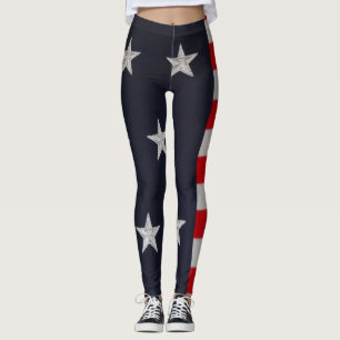 Leggings Polainas de las barras y estrellas de la bandera