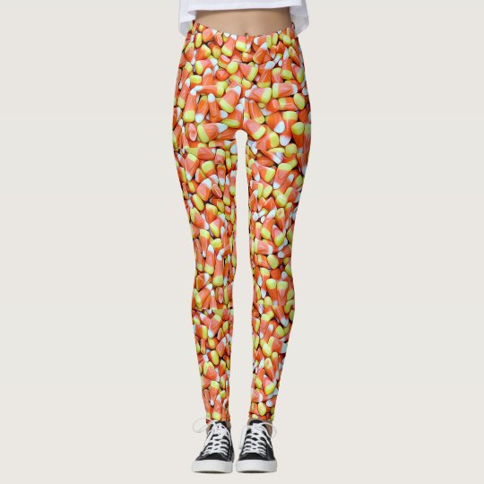 Leggings Polainas de las pastillas de caramelo del otoño de