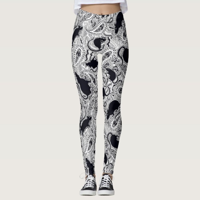 Leggings Polainas de las ratas de Paisley (Anverso)