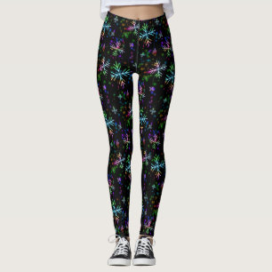 Leggings Polainas de los copos de nieve del navidad
