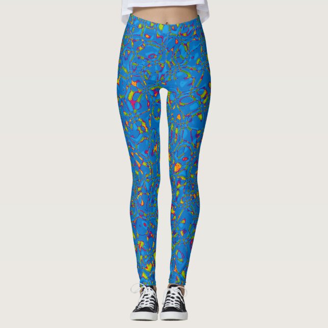 Leggings Polainas de los enredos azules (Anverso)