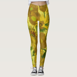 Leggings Polainas de los girasoles de la colección de Van