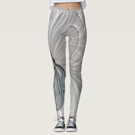 Leggings Polainas de los gris plateados con el modelo de