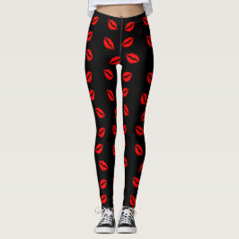 Leggings Polainas de los labios de Kissy