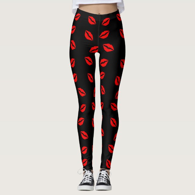 Leggings Polainas de los labios de Kissy (Anverso)