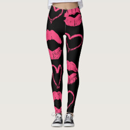 Leggings Polainas de los labios del amor
