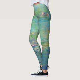 Leggings Polainas de los lirios de agua de Monet