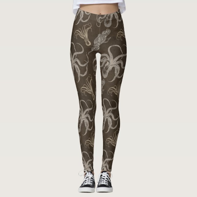 Leggings polainas de los pulpos del steampunk (Anverso)