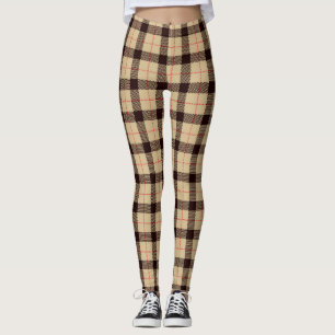 Leggings Polainas de moda de la tela escocesa