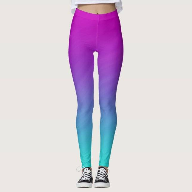 Leggings Polainas de Ombre del arco iris (Anverso)