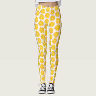 Leggings Polainas de Ornage de la fruta cítrica del verano
