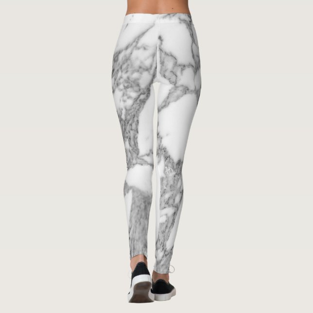 Leggings Polainas de piedra de mármol blancas para el (Reverso)