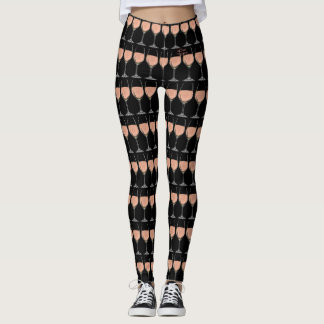Leggings Polainas de Spandex de la copa de vino de Rosé