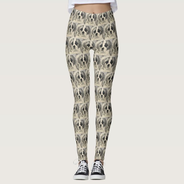 Leggings Polainas de St Bernard del amor adolescente (Anverso)
